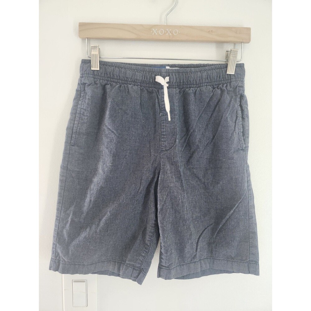 Old Navy Blue 100% Cotton Boys Drawstring  shorts Size 14